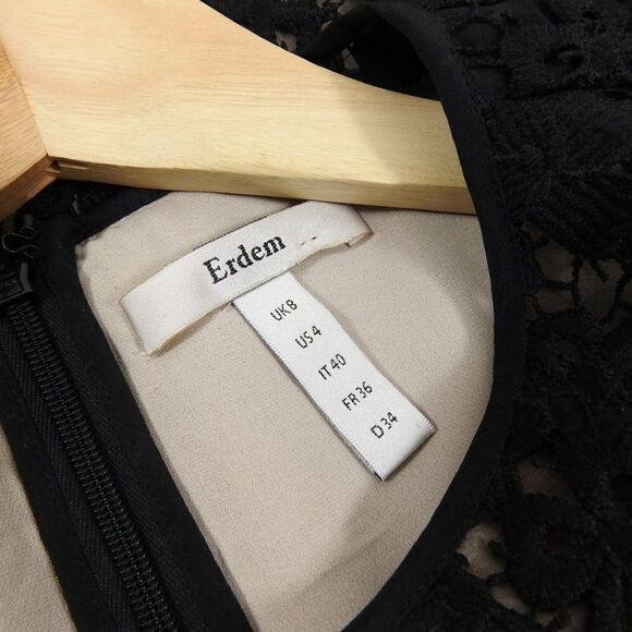 ERDEM Black Guipure dress size 4 in EUC - Picture 7 of 7